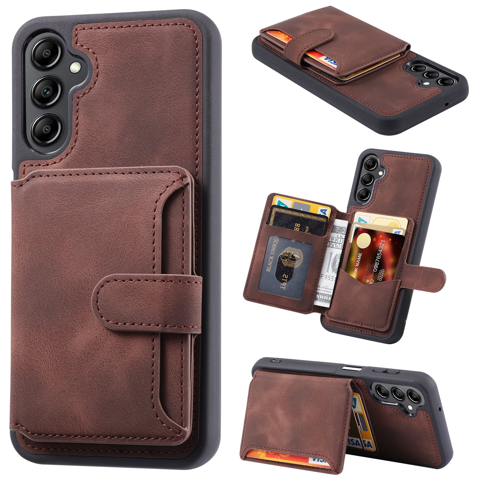 For Samsung Galaxy A55 5G Case Leather+TPU Phone Cover with RFID Blocking Wallet For Samsung Galaxy A55 5G Case Leather+TPU Phone Cover with RFID Blocking Wallet